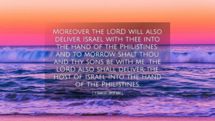 Picture 05 - 1 Samuel 28:19 KJV Desktop Wallpaper - Moreover the LORD will also deliver Israel with - Desktop Bible Verse Wallpaper