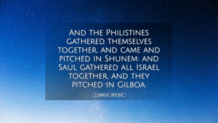 Picture 05 - 1 Samuel 28:4 KJV Desktop Wallpaper - And the Philistines gathered themselves together, - Desktop Bible Verse Wallpaper