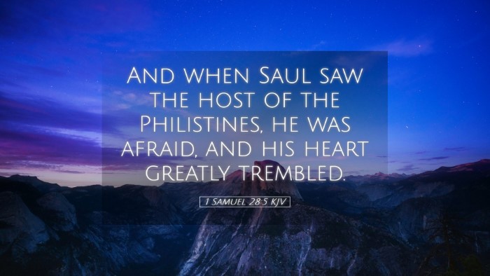Picture 05 - 1 Samuel 28:5 KJV Desktop Wallpaper - And when Saul saw the host of the Philistines, he - Desktop Bible Verse Wallpaper