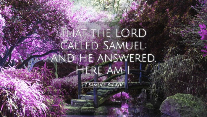 Picture 05 - 1 Samuel 3:4 KJV Desktop Wallpaper - That the LORD called Samuel: and he answered, - Desktop Bible Verse Wallpaper
