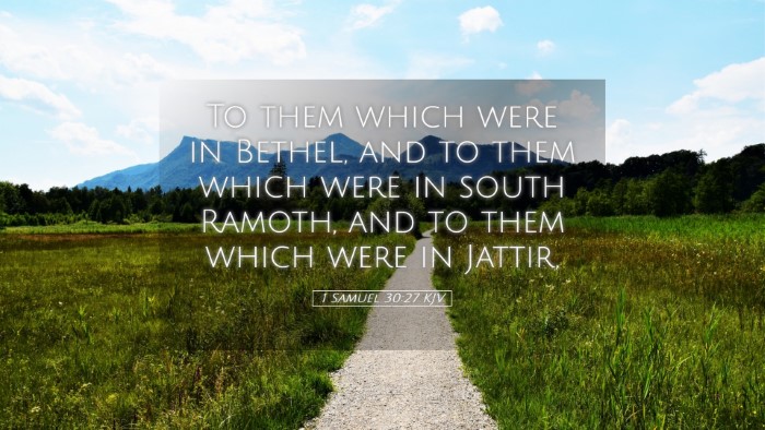 Picture 05 - 1 Samuel 30:27 KJV Desktop Wallpaper - To them which were in Bethel, and to them which - Desktop Bible Verse Wallpaper