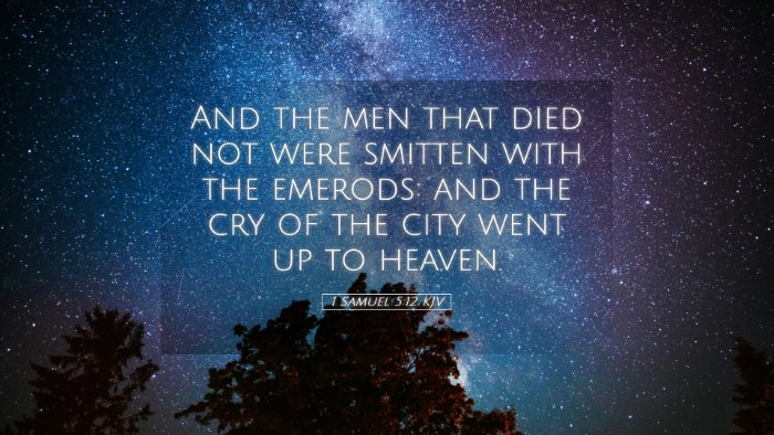 Picture 05 - 1 Samuel 5:12 KJV Desktop Wallpaper - And the men that died not were smitten with the - Desktop Bible Verse Wallpaper