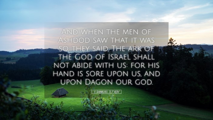 Picture 05 - 1 Samuel 5:7 KJV Desktop Wallpaper - And when the men of Ashdod saw that it was so, - Desktop Bible Verse Wallpaper
