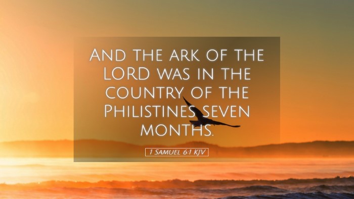 Picture 05 - 1 Samuel 6:1 KJV Desktop Wallpaper - And the ark of the LORD was in the country of the - Desktop Bible Verse Wallpaper