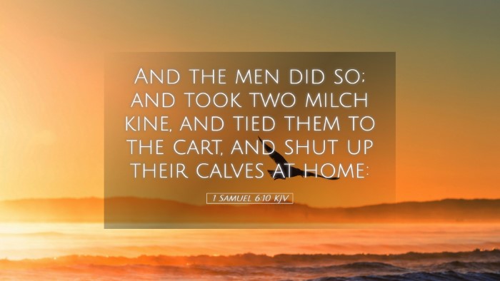 Picture 05 - 1 Samuel 6:10 KJV Desktop Wallpaper - And the men did so; and took two milch kine, and - Desktop Bible Verse Wallpaper