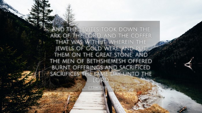 Picture 05 - 1 Samuel 6:15 KJV Desktop Wallpaper - And the Levites took down the ark of the LORD, - Desktop Bible Verse Wallpaper