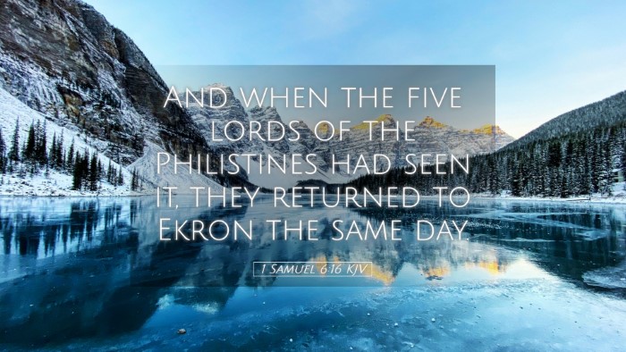 Picture 05 - 1 Samuel 6:16 KJV Desktop Wallpaper - And when the five lords of the Philistines had - Desktop Bible Verse Wallpaper