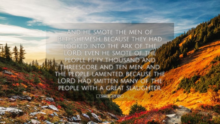 Picture 05 - 1 Samuel 6:19 KJV Desktop Wallpaper - And he smote the men of Bethshemesh, because they - Desktop Bible Verse Wallpaper