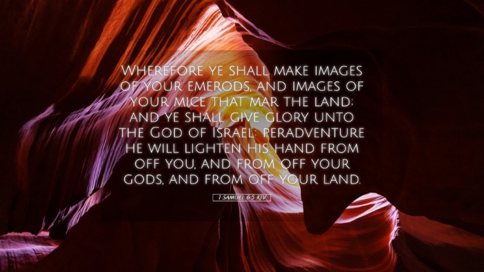 Picture 05 - 1 Samuel 6:5 KJV Desktop Wallpaper - Wherefore ye shall make images of your emerods, - Desktop Bible Verse Wallpaper
