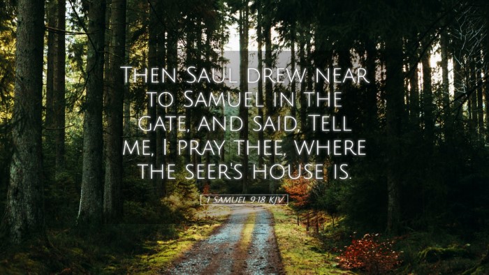 Picture 05 - 1 Samuel 9:18 KJV Desktop Wallpaper - Then Saul drew near to Samuel in the gate, and - Desktop Bible Verse Wallpaper