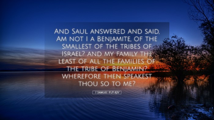 Picture 05 - 1 Samuel 9:21 KJV Desktop Wallpaper - And Saul answered and said, Am not I a Benjamite, - Desktop Bible Verse Wallpaper