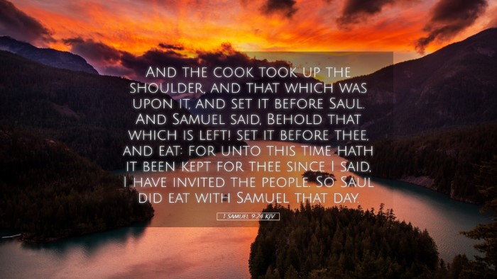 Picture 05 - 1 Samuel 9:24 KJV Desktop Wallpaper - And the cook took up the shoulder, and that which - Desktop Bible Verse Wallpaper