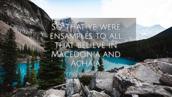 Picture 05 - 1 Thessalonians 1:7 KJV Desktop Wallpaper - So that ye were ensamples to all that believe in - Desktop Bible Verse Wallpaper