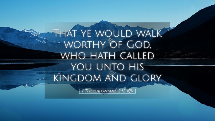 Picture 05 - 1 Thessalonians 2:12 KJV Desktop Wallpaper - That ye would walk worthy of God, who hath called - Desktop Bible Verse Wallpaper