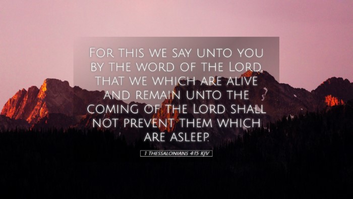 Picture 05 - 1 Thessalonians 4:15 KJV Desktop Wallpaper - For this we say unto you by the word of the Lord, - Desktop Bible Verse Wallpaper