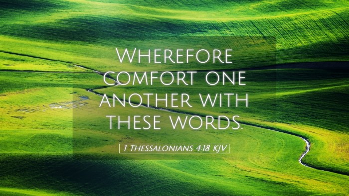 Picture 05 - 1 Thessalonians 4:18 KJV Desktop Wallpaper - Wherefore comfort one another with these - Desktop Bible Verse Wallpaper