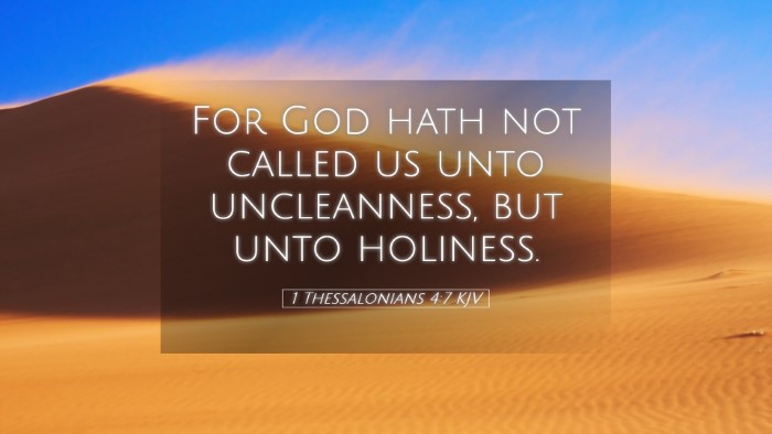 Picture 05 - 1 Thessalonians 4:7 KJV Desktop Wallpaper - For God hath not called us unto uncleanness, but - Desktop Bible Verse Wallpaper