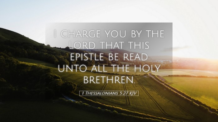 Picture 05 - 1 Thessalonians 5:27 KJV Desktop Wallpaper - I charge you by the Lord that this epistle be - Desktop Bible Verse Wallpaper