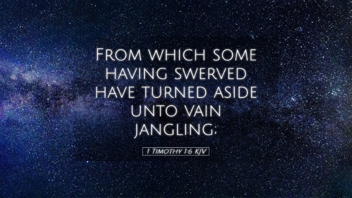 Picture 05 - 1 Timothy 1:6 KJV Desktop Wallpaper - From which some having swerved have turned aside - Desktop Bible Verse Wallpaper