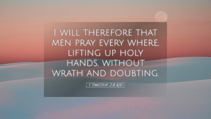 Picture 05 - 1 Timothy 2:8 KJV Desktop Wallpaper - I will therefore that men pray every where, - Desktop Bible Verse Wallpaper