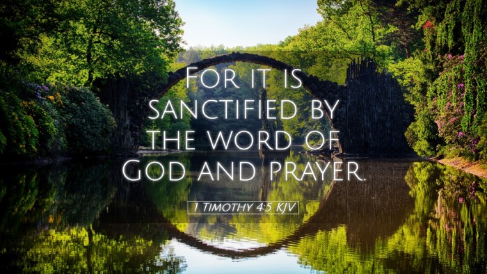 Picture 05 - 1 Timothy 4:5 KJV Desktop Wallpaper - For it is sanctified by the word of God and - Desktop Bible Verse Wallpaper