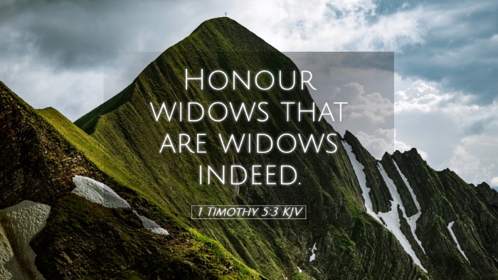 Picture 05 - 1 Timothy 5:3 KJV Desktop Wallpaper - Honour widows that are widows - Desktop Bible Verse Wallpaper