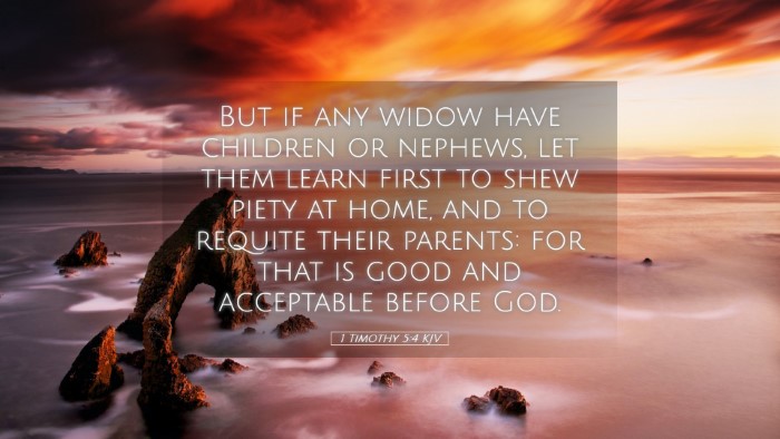 Picture 05 - 1 Timothy 5:4 KJV Desktop Wallpaper - But if any widow have children or nephews, let - Desktop Bible Verse Wallpaper