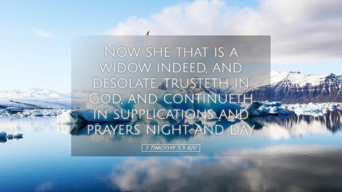 Picture 05 - 1 Timothy 5:5 KJV Desktop Wallpaper - Now she that is a widow indeed, and desolate, - Desktop Bible Verse Wallpaper