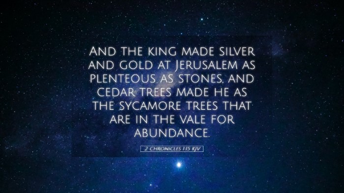Picture 05 - 2 Chronicles 1:15 KJV Desktop Wallpaper - And the king made silver and gold at Jerusalem as - Desktop Bible Verse Wallpaper