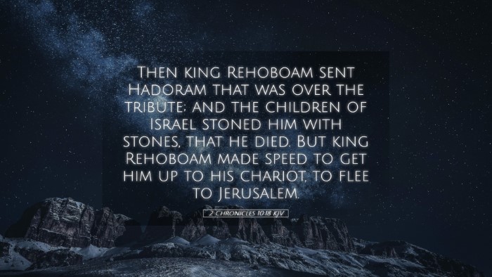Picture 05 - 2 Chronicles 10:18 KJV Desktop Wallpaper - Then king Rehoboam sent Hadoram that was over the - Desktop Bible Verse Wallpaper