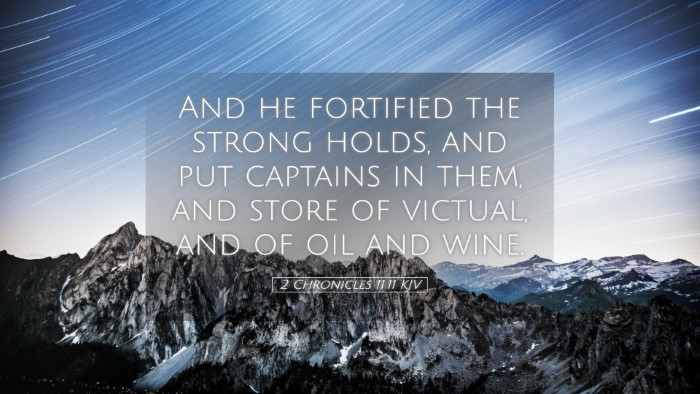 Picture 05 - 2 Chronicles 11:11 KJV Desktop Wallpaper - And he fortified the strong holds, and put - Desktop Bible Verse Wallpaper