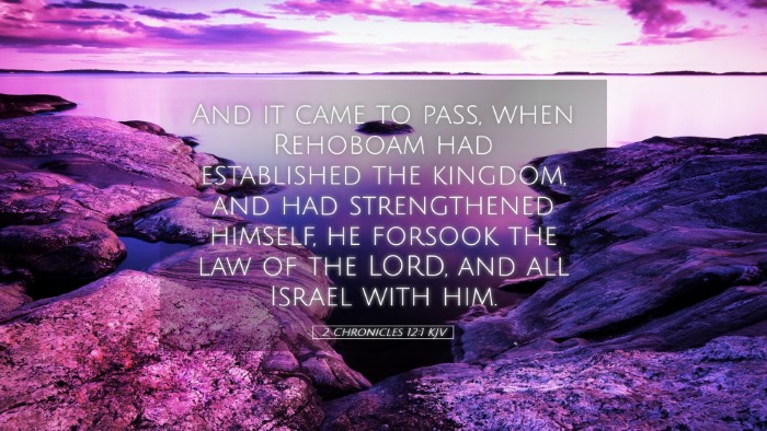 Picture 05 - 2 Chronicles 12:1 KJV Desktop Wallpaper - And it came to pass, when Rehoboam had - Desktop Bible Verse Wallpaper