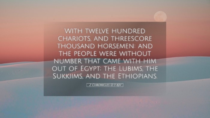 Picture 05 - 2 Chronicles 12:3 KJV Desktop Wallpaper - With twelve hundred chariots, and threescore - Desktop Bible Verse Wallpaper