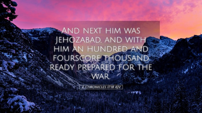 Picture 05 - 2 Chronicles 17:18 KJV Desktop Wallpaper - And next him was Jehozabad, and with him an - Desktop Bible Verse Wallpaper