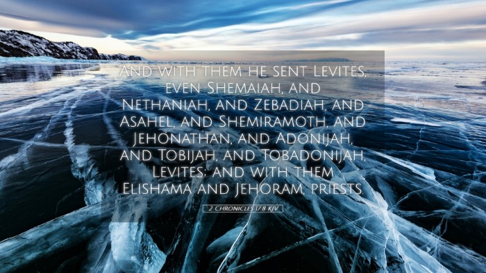 Picture 05 - 2 Chronicles 17:8 KJV Desktop Wallpaper - And with them he sent Levites, even Shemaiah, and - Desktop Bible Verse Wallpaper