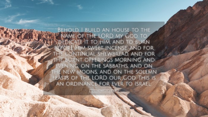 Picture 05 - 2 Chronicles 2:4 KJV Desktop Wallpaper - Behold, I build an house to the name of the LORD - Desktop Bible Verse Wallpaper