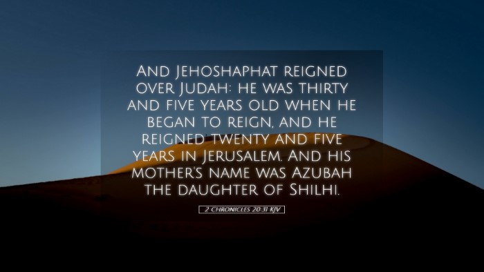 Picture 05 - 2 Chronicles 20:31 KJV Desktop Wallpaper - And Jehoshaphat reigned over Judah: he was thirty - Desktop Bible Verse Wallpaper
