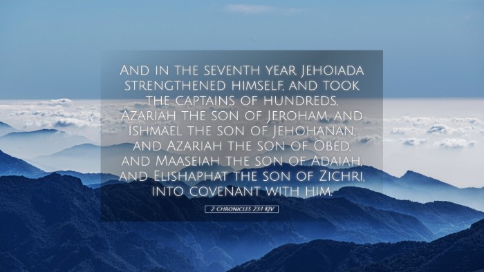 Picture 05 - 2 Chronicles 23:1 KJV Desktop Wallpaper - And in the seventh year Jehoiada strengthened - Desktop Bible Verse Wallpaper