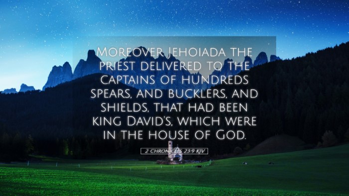 Picture 05 - 2 Chronicles 23:9 KJV Desktop Wallpaper - Moreover Jehoiada the priest delivered to the - Desktop Bible Verse Wallpaper