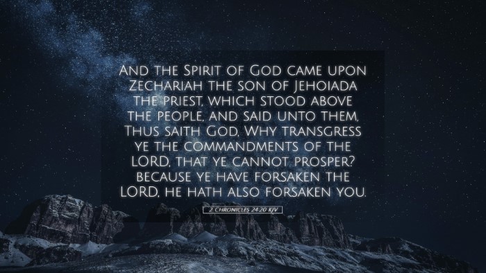 Picture 05 - 2 Chronicles 24:20 KJV Desktop Wallpaper - And the Spirit of God came upon Zechariah the son - Desktop Bible Verse Wallpaper