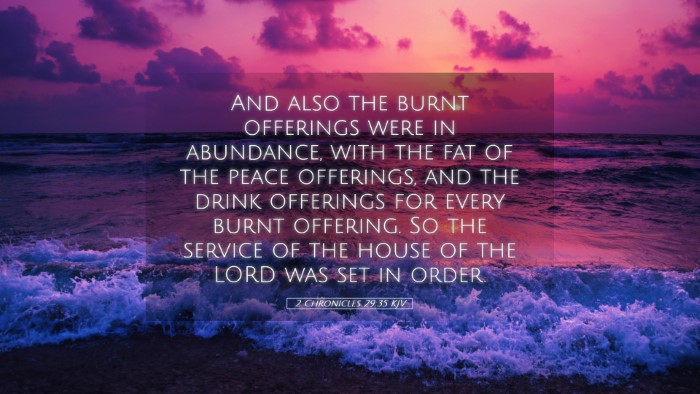 Picture 05 - 2 Chronicles 29:35 KJV Desktop Wallpaper - And also the burnt offerings were in abundance, - Desktop Bible Verse Wallpaper
