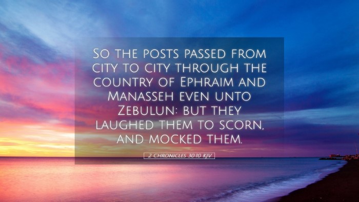 Picture 05 - 2 Chronicles 30:10 KJV Desktop Wallpaper - So the posts passed from city to city through the - Desktop Bible Verse Wallpaper