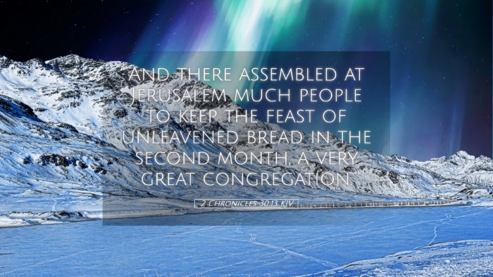 Picture 05 - 2 Chronicles 30:13 KJV Desktop Wallpaper - And there assembled at Jerusalem much people to - Desktop Bible Verse Wallpaper