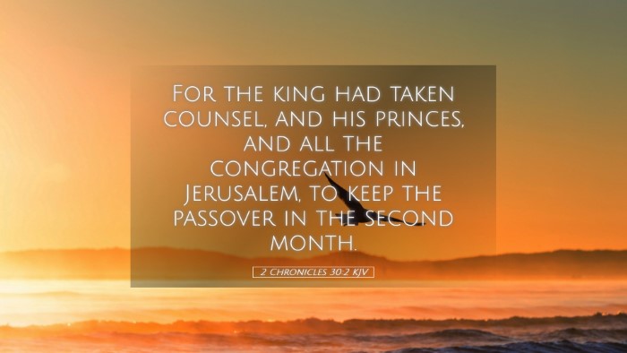 Picture 05 - 2 Chronicles 30:2 KJV Desktop Wallpaper - For the king had taken counsel, and his princes, - Desktop Bible Verse Wallpaper