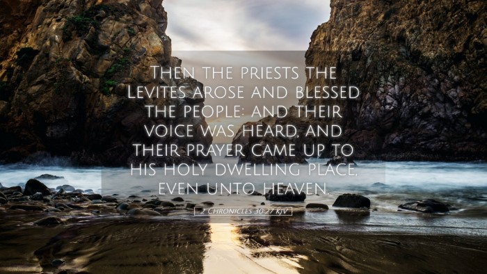 Picture 05 - 2 Chronicles 30:27 KJV Desktop Wallpaper - Then the priests the Levites arose and blessed - Desktop Bible Verse Wallpaper