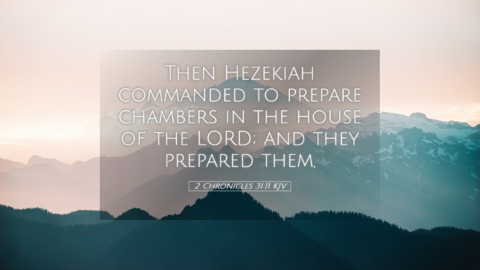 Picture 05 - 2 Chronicles 31:11 KJV Desktop Wallpaper - Then Hezekiah commanded to prepare chambers in - Desktop Bible Verse Wallpaper