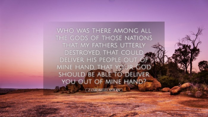 Picture 05 - 2 Chronicles 32:14 KJV Desktop Wallpaper - Who was there among all the gods of those nations - Desktop Bible Verse Wallpaper
