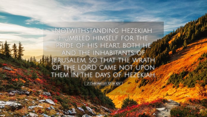 Picture 05 - 2 Chronicles 32:26 KJV Desktop Wallpaper - Notwithstanding Hezekiah humbled himself for the - Desktop Bible Verse Wallpaper