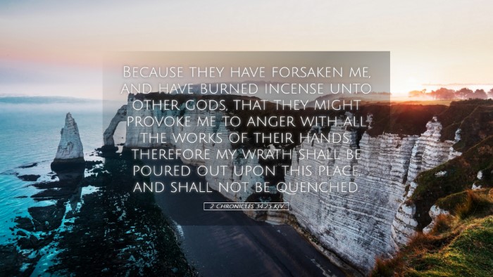 Picture 05 - 2 Chronicles 34:25 KJV Desktop Wallpaper - Because they have forsaken me, and have burned - Desktop Bible Verse Wallpaper