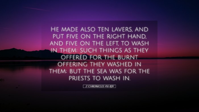 Picture 05 - 2 Chronicles 4:6 KJV Desktop Wallpaper - He made also ten lavers, and put five on the - Desktop Bible Verse Wallpaper